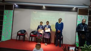 Securing 3rd position in the Poster Making Competition at St. Xavier’s College, Burdwan