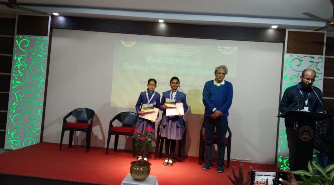 Securing 3rd position in the Poster Making Competition at St. Xavier’s College, Burdwan
